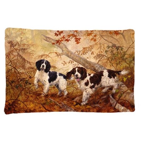 Carolines Treasures Carolines Treasures HEH0139PILLOWCASE Springer Spaniels by Elizabeth Halstead Fabric Standard Pillowcase HEH0139PILLOWCASE